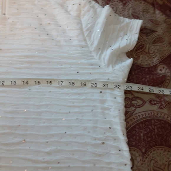 Size Xlarge sparkly sequence the chiffon TanJay blouse shirt - Picture 14 of 16